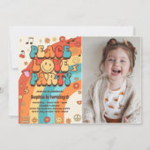 Retro Regenboog Vrede Liefdesfeest 6e Verjaardag F Kaart (Voorkant)