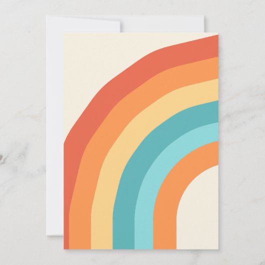 Retro Regenboog Vrede Liefdesfeest 6e Verjaardag Kaart (Achterkant)