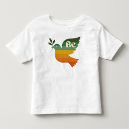 Retro Regenboog Wees Vredesduif Peuter T-shirt