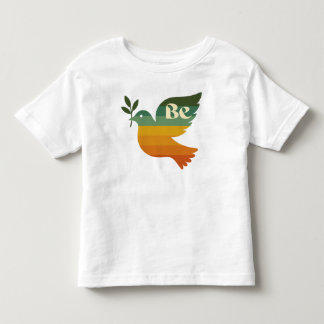 Retro Regenboog Wees Vredesduif Peuter T-shirt