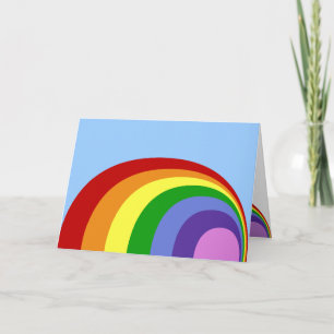 Retro regenboog Wenskaart Kaart