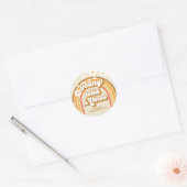 Retro Regenboog Young Wild en Drie Verjaardag Ronde Sticker (Envelop)