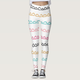 Retro regenboogboog leggings