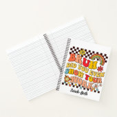 Retro regenboogborstel show uw werk dambord notitieboek (Binnen)