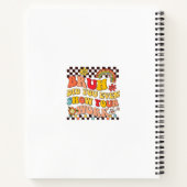 Retro regenboogborstel show uw werk dambord notitieboek (Achterkant)