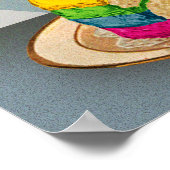 Retro-regenboogCake Poster (Hoek)