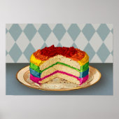Retro-regenboogCake Poster (Voorkant)