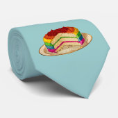 Retro-regenboogCake Stropdas (Opgerold)