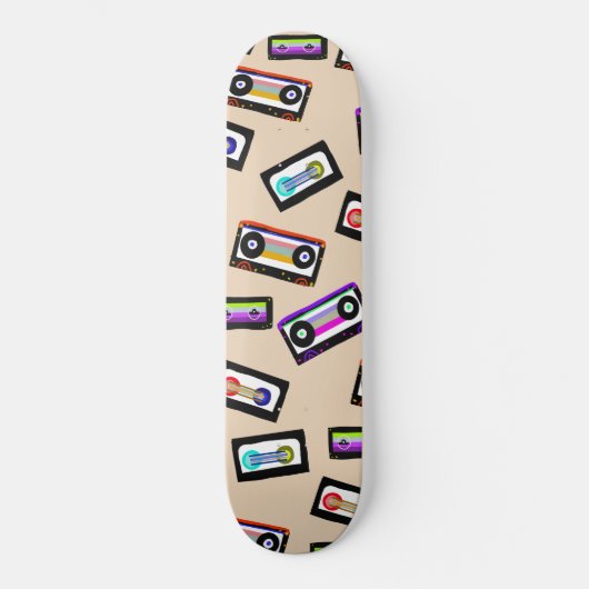 Retro regenboogCassettebandjes #1 #wall #art Persoonlijk Skateboard (Voorkant)