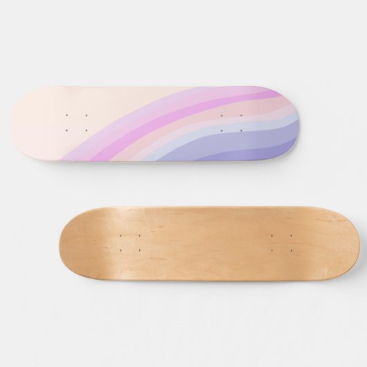 Retro regenbooggolf #2 #wall #art persoonlijk skateboard (Horizontaal)