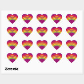 retro regenbooghart hart sticker (Vel)