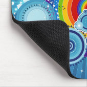 Retro-regenboogmousepad Muismat (Hoek)