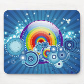 Retro-regenboogmousepad Muismat (Voorkant)