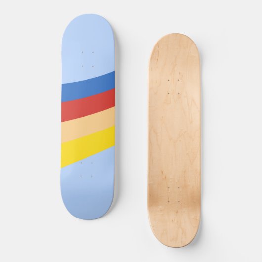 Retro-regenboogskateboard Persoonlijk Skateboard (Voorkant)
