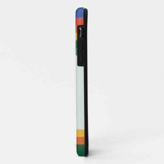 Retro regenboogstreepmonogram Case-Mate iPhone case (Achterkant/links)