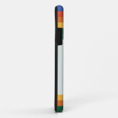 Retro regenboogstreepmonogram Case-Mate iPhone case (Achterkant/rechts)