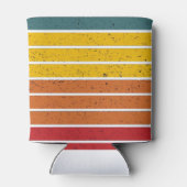 Retro  regenboogstrepen blikjeskoeler (Achterkant)