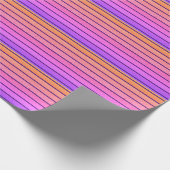 Retro  regenboogstrepen cadeaupapier (Hoek)