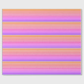 Retro  regenboogstrepen cadeaupapier (Vlak)