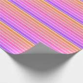 Retro  regenboogstrepen cadeaupapier (Hoek)