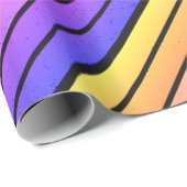 Retro  regenboogstrepen cadeaupapier (Rol Hoek)