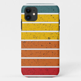 Retro  regenboogstrepen Case-Mate iPhone case