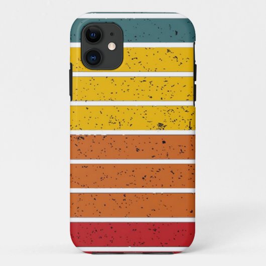Retro  regenboogstrepen Case-Mate iPhone case (Achterkant)