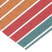 Retro  regenboogstrepen korte tafelloper (Hoek)