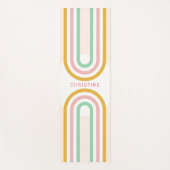 Retro Regenboogstrepen minimaal Yogamat (Voorkant)