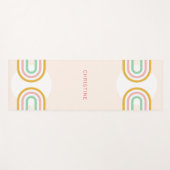 Retro Regenboogstrepen minimaal Yogamat (Voorkant (horizontaal))