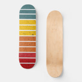 Retro  regenboogstrepen persoonlijk skateboard (Voorkant)