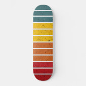 Retro regenboogstrepen persoonlijk skateboard (Voorkant)