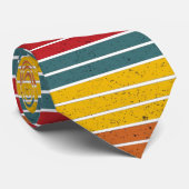 Retro  regenboogstrepen stropdas (Opgerold)