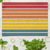 Retro  regenboogstrepen theedoek (Gevouwen)