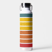 Retro  regenboogstrepen waterfles (Voorkant)