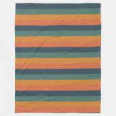 Retro-regenboogstripe vlootsdeken fleece deken (Voorkant)