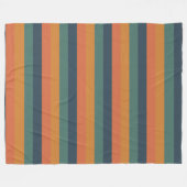 Retro-regenboogstripe vlootsdeken fleece deken (Voorkant (Horizontaal))
