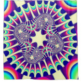 Retro regenboogventiel douchegordijn (Voorkant)