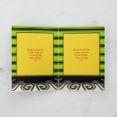 Retro Reggae Vinyl Record Gepersonaliseerde Kaarte Kaart (Binnen)