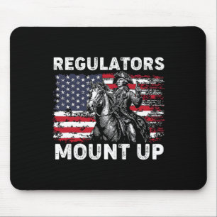 Retro Regulators Mount Up Grappige Vlag Usa Cowboy Muismat
