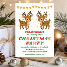 Retro Reindeer Editable Christmas Party