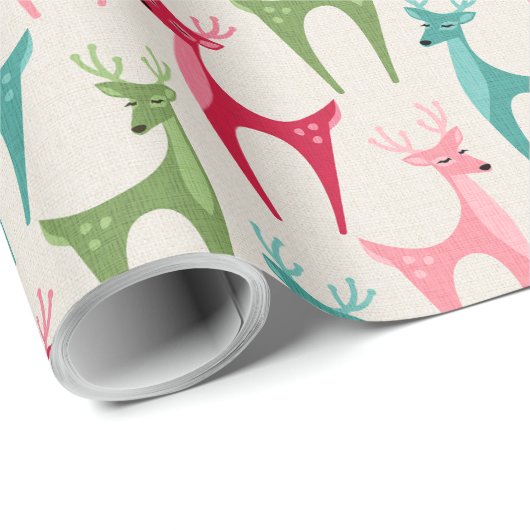 Retro Reindeer ©studioxtine Cadeaupapier (Rol Hoek)