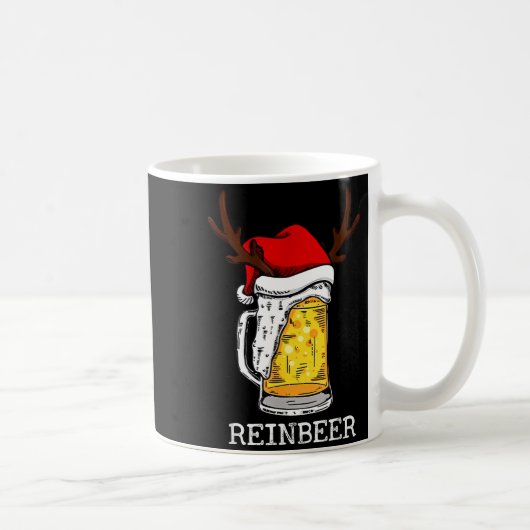 Retro Reindeer Winedeer Reinbeer Matching Couples Koffiemok (Rechts)