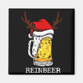 Retro Reindeer Winedeer Reinbeer Matching Couples  Magneet (Voorkant)