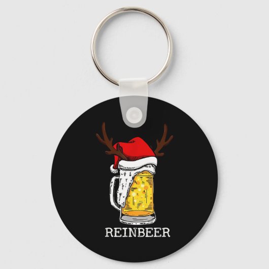 Retro Reindeer Winedeer Reinbeer Matching Couples Sleutelhanger (Voorkant)