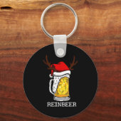 Retro Reindeer Winedeer Reinbeer Matching Couples Sleutelhanger (Voorkant)
