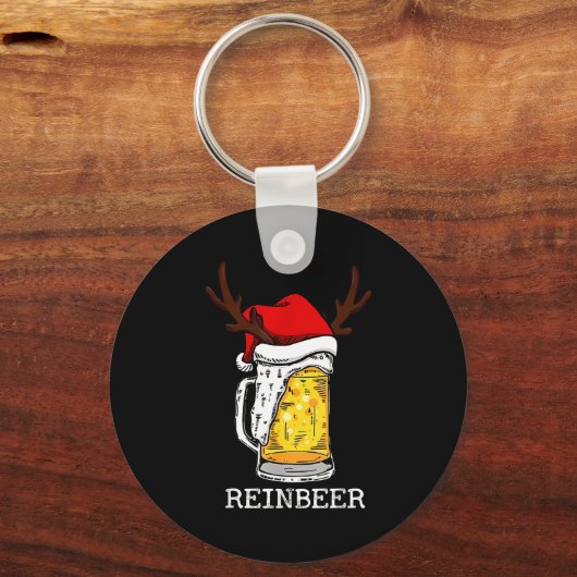 Retro Reindeer Winedeer Reinbeer Matching Couples Sleutelhanger (Voorkant)