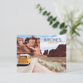 Retro Reis Arches National Park Briefkaart (Staand voorkant)
