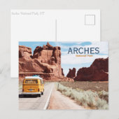 Retro Reis Arches National Park Briefkaart (Voorkant / Achterkant)