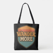 Retro Reis Badge Tote Tas Ontwerp (Achterkant)